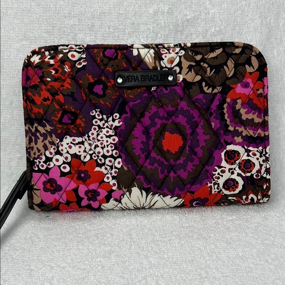 Vera Bradley Handbags - Vera Bradley Women's Floral Wallet - Purple and Red